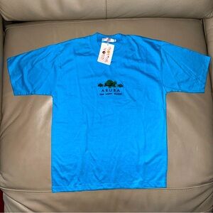 New Kids ARUBA ONE HAPPY ISLAND T-SHIRT size 12 blue cotton short sleeve turtles